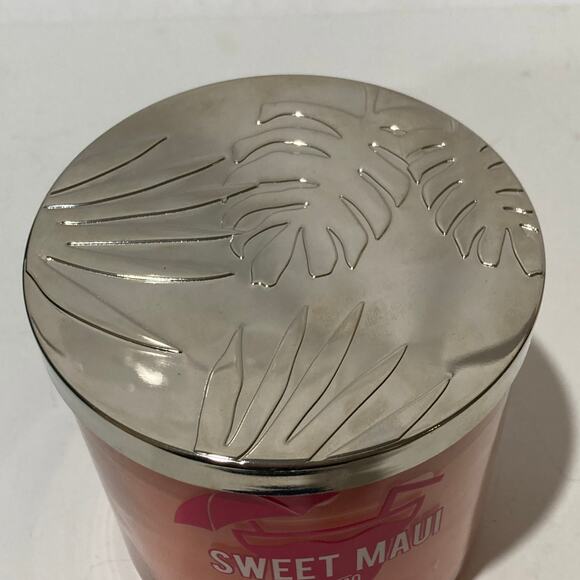 UNBURNED Bath & Body Works Sweet Maui Mango 3 Wick Scented Candle 14.5 Oz - Picture 5 of 6
